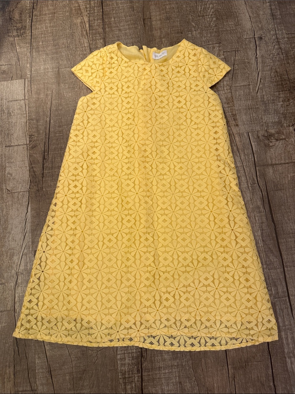 5/$15 Place Yellow Lace Shift Dress for Kids size Large 10